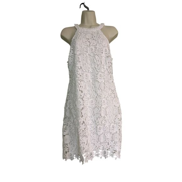 Lulus Love Poem Ivory White Embroidered Lace Mini Dress L Graduation Beach - Picture 2 of 14